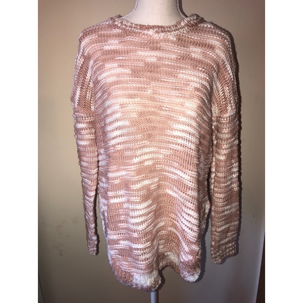 Pink and White Sweater